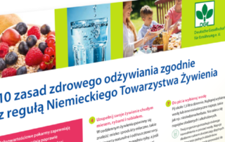 Grafische Darstellung der 10 Regeln der DGE in polnischer Sprache