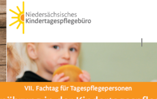 Titelseite des "7. Fachtags für Tagespflegepersonen".