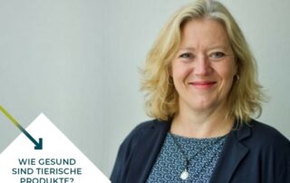 Vorschaubild zum Artikel mit der Fragestellung: "wie gesund sind tierische Produkte?". Abgebildet ist die Autorin Sonja Pöhls.