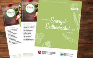Dekoratives Foto zum Rezept "Grüner Spargel-Erdbeersalat mit Minze"